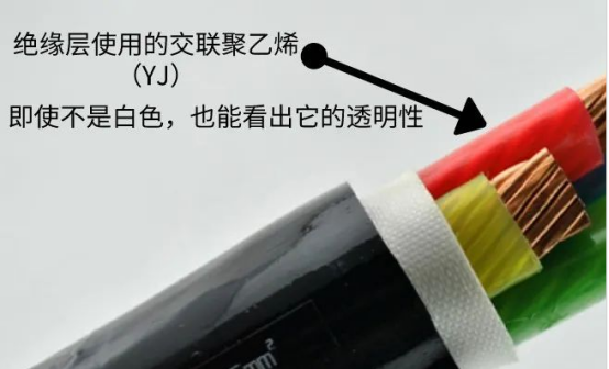 YJV電纜，絕緣透明